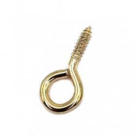 시동고리 원형 고리 가구철물 걸이 훅 금색 12x26.5mm 소 CA