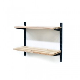 2단2줄 찬넬 삼나무선반 18T 240x600 2장 블랙500mm2개 받침220mm4개