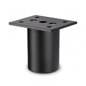 알루미늄 소파다리 침대 싱크대 가구 높이조절 철제 발통 블랙 60mm OE