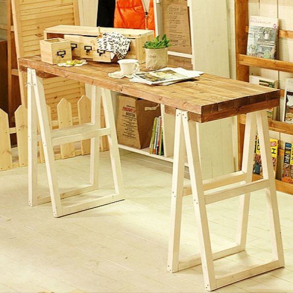 베란다테이블 356x1600mm 750mm DIY용목재(무타공)+부속
